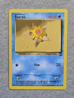 Pokemon TCG Staryu Base Set 2 95/130 Regular Unlimited Common - Image 1