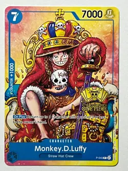 Monkey.D.Luffy (2nd Anniversary Stamped Promo) P-043 One Piece English - Image 2