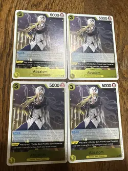 One Piece - Absalom Foil OP14-100 Playset (x4) - The Azure Sea's Seven NM - Image 1