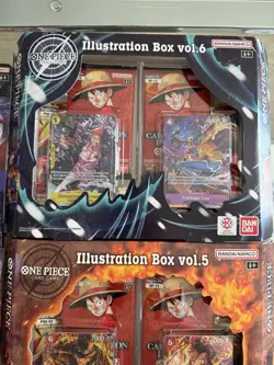 One Piece TCG Lot Illustration Boxes 5 & 6 Plus OP-14 Double Pack & 5 Sleeves - Image 4