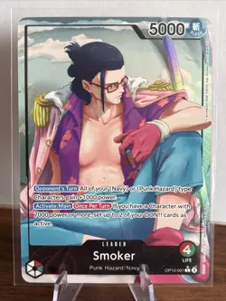 One Piece TCG Smoker (001) (Parallel) OP10-001 Royal Blood Leader Foil English - Image 1