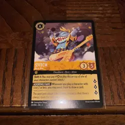 Stitch Rock Star Lorcana TCG The First Chapter Super Rare 23/204 NM - Image 1