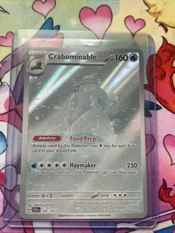 Pokemon TCG Stellar Crown IR Crabominable Card 149/142 Illustration Rare NM - Image 1