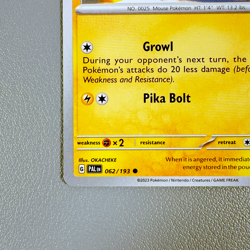 Pokemon TCG Card - Pikachu 62/193 Common | 2023 Paldea Evolved | NM/Mint - Image 4