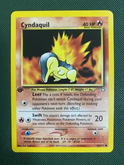 Cyndaquil 56/111 1st Edition Neo Genesis Pokemon TCG Card - Image 1