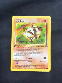 Pokemon Cards: Jungle 1st Edition Common: Mankey 55/64 - Image 1