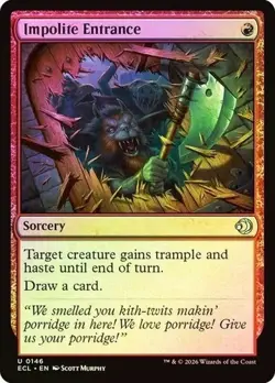 NM Foil Impolite Entrance, MTG, Lorwyn Eclipsed, Magic the Gathering, 146 - Image 1