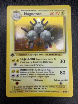 🔥1999 POKEMON CARD FRENCH BASE SET 1. EDITION MAGNETON HOLO RARE MT+ 9.5 BGS🔥 - Image 3