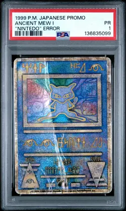 1998-99 POKEMON JPN POKEMON JPN PROMO "NINTEDO" ERR ANCIENT MEW I PSA 1 - Image 1