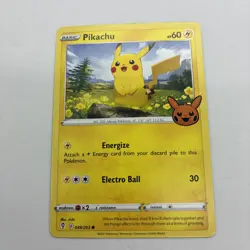 Pokemon TCG Evolving Skies Pikachu 048/203 NM/M Trick Or Trade 2022 - Image 1