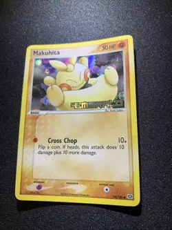 Makuhita 54/106 EX Emerald Pokemon Card Reverse Holo Foil Rare - Image 3