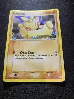 Makuhita 54/106 EX Emerald Pokemon Card Reverse Holo Foil Rare - Image 5