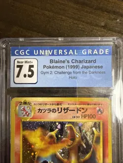 CGC 7.5 Blaine's Charizard 006 1999 Gym Challenge Holo Rare Japanese Pokemon - Image 3
