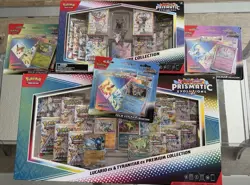 Pokemon TCG Prismatic Evolutions Lot Figure Collection Tech Stickers Premium Co! - Image 1