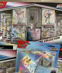 Pokemon TCG Prismatic Evolutions Lot Figure Collection Tech Stickers Premium Co! - Image 2