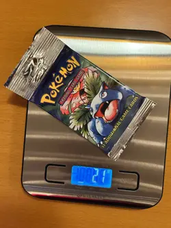 21g 1999 Pokemon Base Set Booster Pack - Venusaur - Factory Sealed - Long Crimp - Image 1