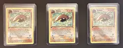 3x 1st Edition Fossil Kabuto Pokemon Cards NM-/LP Vintage WOTC Lot - Image 1