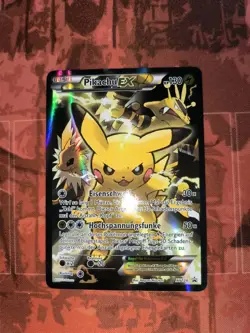 Pokemon Karte Pikachu EX XY124 holo XY Black Star Promos DE 2016 - Image 1
