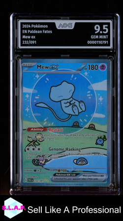 MEW EX POKEMON 232 2024 PALDEAN FATES EN - ENGLISH AOG 9,5 - Image 1