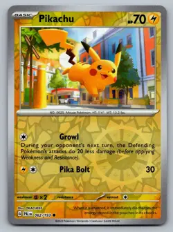 Pokemon TCG SV02: Paldea Evolved Pikachu 062/193 Reverse Holo - Image 1
