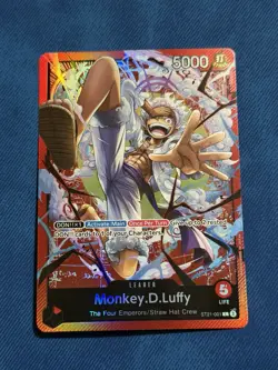 Monkey.D.Luffy ST21-001 - One Piece TCG Starter Deck EX: Gear 5 Foil NM Leader - Image 1
