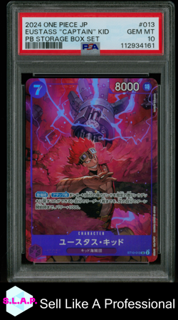 EUSTASS "CAPTAIN" KID ONE PIECE TCG 13 2024 ST10 FOIL JAPANESE PSA 10 - Image 1