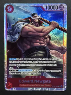 Edward Newgate OP02-004 SR One Piece Card Game English NM - Image 1