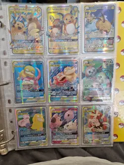 Pokemon TAG TEAM GX Card Bundle (9) - Raichu Psyduck Jigglypuff - PRXY Fan Displ - Image 1
