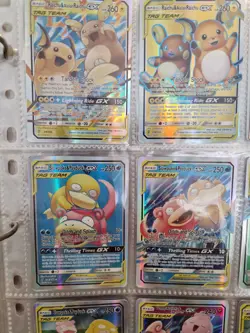 Pokemon TAG TEAM GX Card Bundle (9) - Raichu Psyduck Jigglypuff - PRXY Fan Displ - Image 2