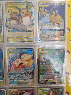 Pokemon TAG TEAM GX Card Bundle (9) - Raichu Psyduck Jigglypuff - PRXY Fan Displ - Image 3