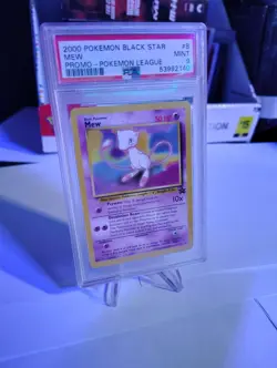2000 Pokemon Mew Black Star Pokemon League Promo Card #8 PSA 9 MINT - Image 1