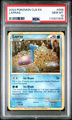 2023 Pokemon Lapras - Trading Card Game Classic - 008/034 - PSA 10 GEM MINT - Image 2