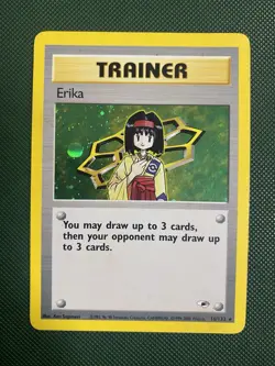 Pokemon TCG Erika Gym Heroes Holo Card 16/132 Unlimited Rare - Image 1