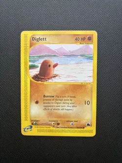 Pokemon Card Skyridge Diglett 50/144 E Series Pokemon TCG - Image 1