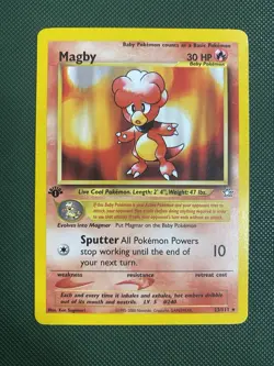 Magby Neo Genesis 23/111 1st Edition Pokemon TCG WOTC Vintage Card 2000 - Image 1