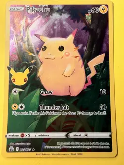 Pikachu (005/025) Celebrations 25th Anniversary Holo Pokemon Card! - Image 1