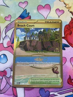 Pokemon TCG Beach Court Paradox Rift Hyper Rare Gold Holo Card 263/182 - Image 3