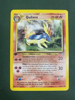 Quilava Neo Genesis 47/111 1st Edition Vintage Pokemon TCG Card 2000 - Image 1