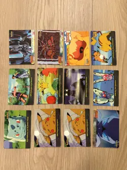 Topps Pokemon Card Bundle TV Animation 12 Mixed Conditions - Image 1