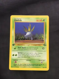Pokemon Cards: Jungle 1st Edition Common: Oddish 58/64 - Image 1