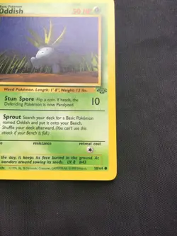 Pokemon Cards: Jungle 1st Edition Common: Oddish 58/64 - Image 4
