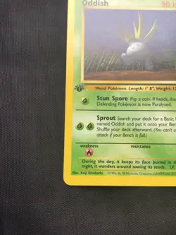Pokemon Cards: Jungle 1st Edition Common: Oddish 58/64 - Image 5