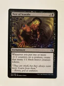 Nest of Scarabs - Amonkhet MTG Commander Blight Curse -1/-1 Counter Lorwyn - NM - Image 1