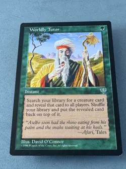 Worldly Tutor Mirage MTG-Never Played Near Mint-Vintage Magic the Gathering - Image 3