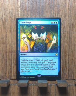 MTG🌊🌊 Time Stop Foundations ( FOIL PRERELEASE ) Foundations NEAR MINT💕❤. - Image 3
