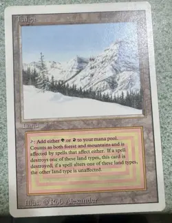 Wizards of the Coast Magic: The Gathering Taiga Land Revised Rob Alexander Rare - Image 1