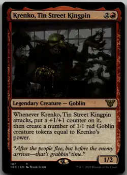 Krenko, Tin Street Kingpin R Commander: Kamigawa: Neon Dynasty 107 LP - Image 1