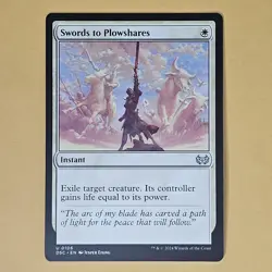 Magic MTG-Swords to Plowshares Duskmourn Commander DSC U #106x4 - Image 3