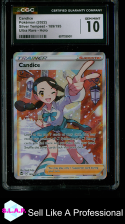 CANDICE POKEMON 189/195 2022 SILVER TEMPEST - ENG CGC 10 - Image 1
