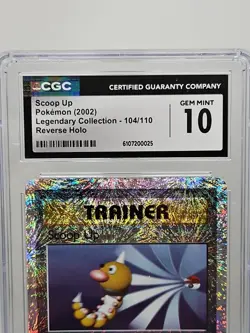 Scoop Up 104/110 Legendary Collection Reverse Holo Pokemon Cgc 10 Mint - Image 3